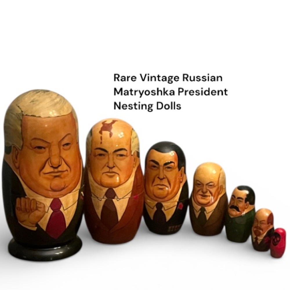 Vintage Russian Matryoshka Presidents